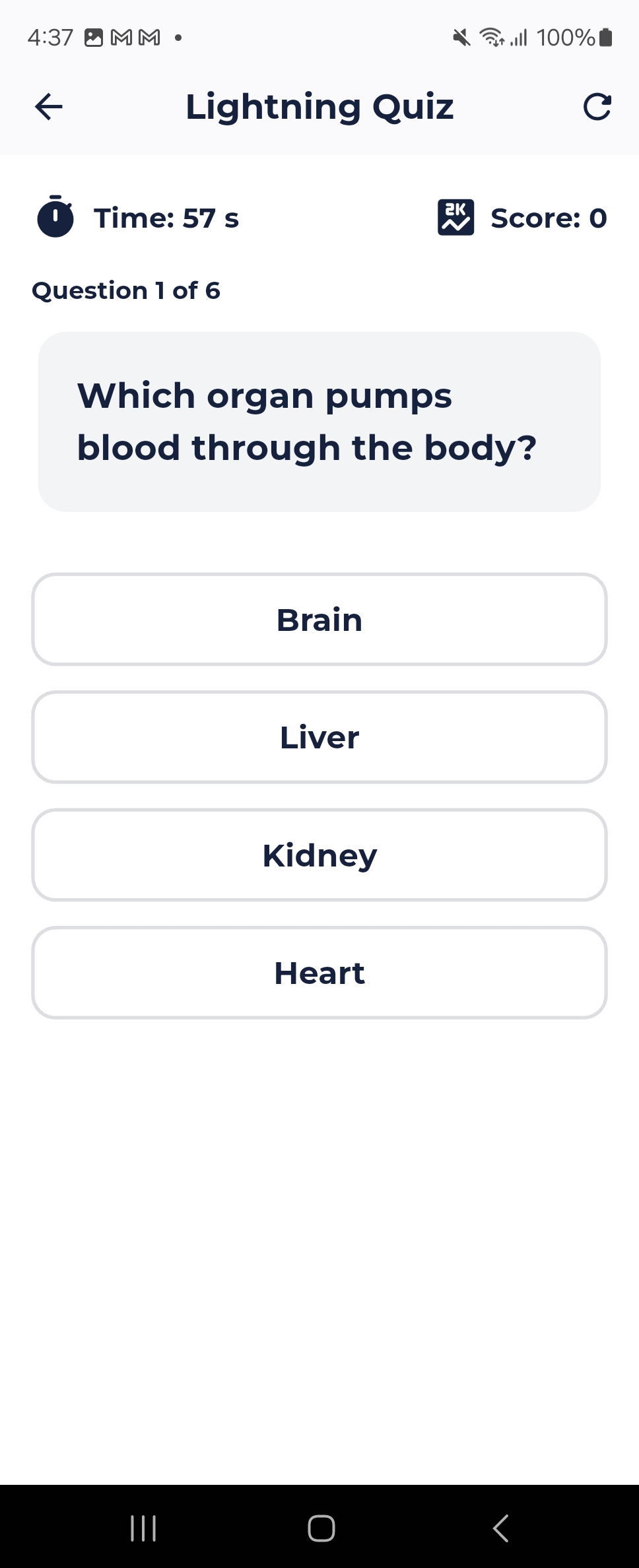Lightning Quiz